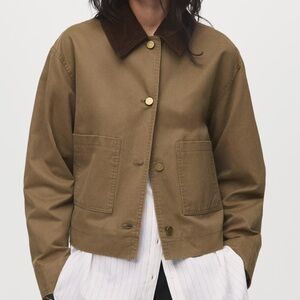 Mango Tan Brown Barn Jacket